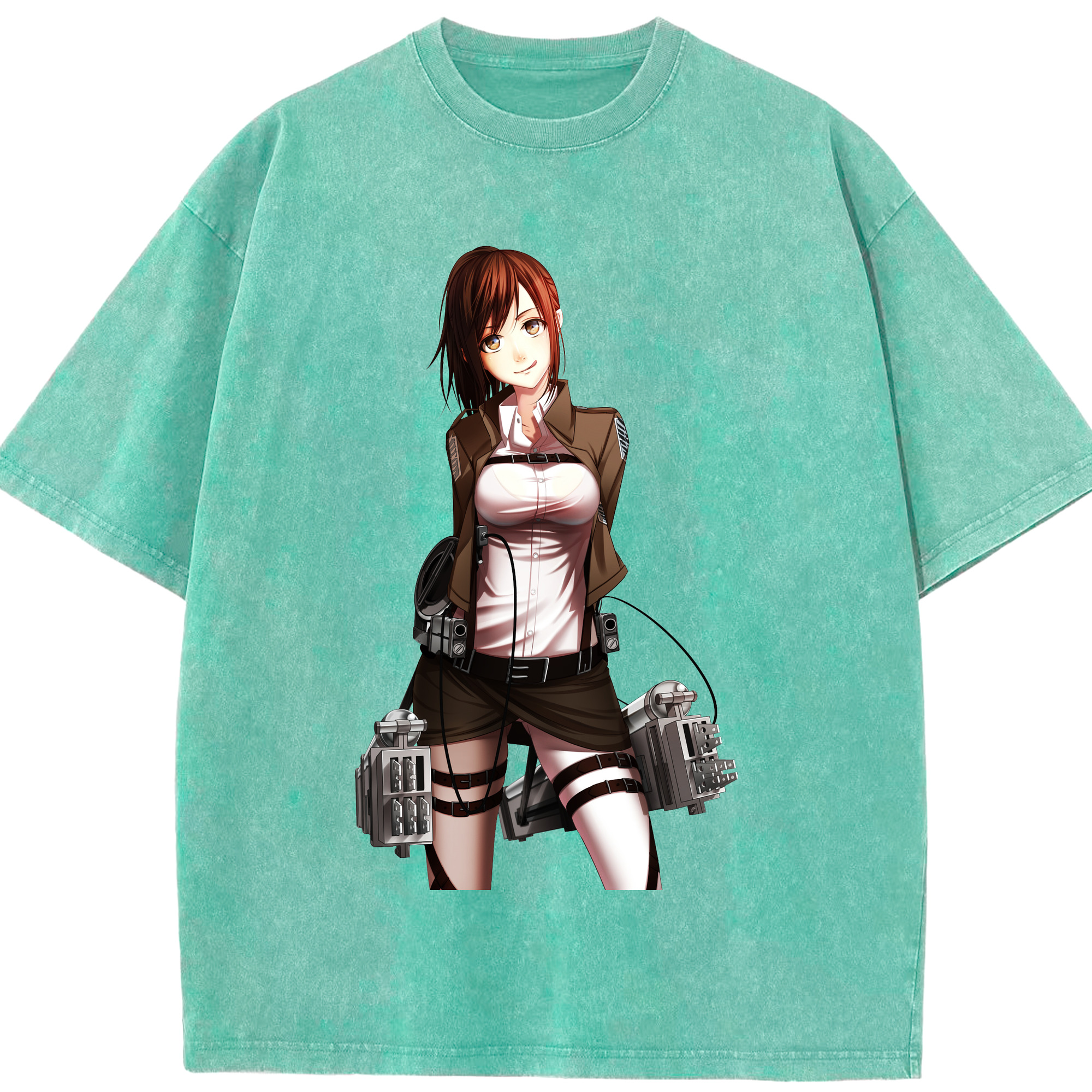 （画像用） 進撃の巨人 サシャ·ブラウス Attack on Titan Sasha Blaus 綿100% ヴィンテージ風 半袖Tシャツ（フロントプリント）